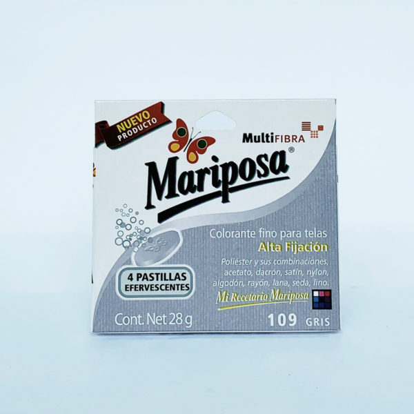 Mariposa Multifibra 109 Gris - TIENDA - Colorantes Mariposa